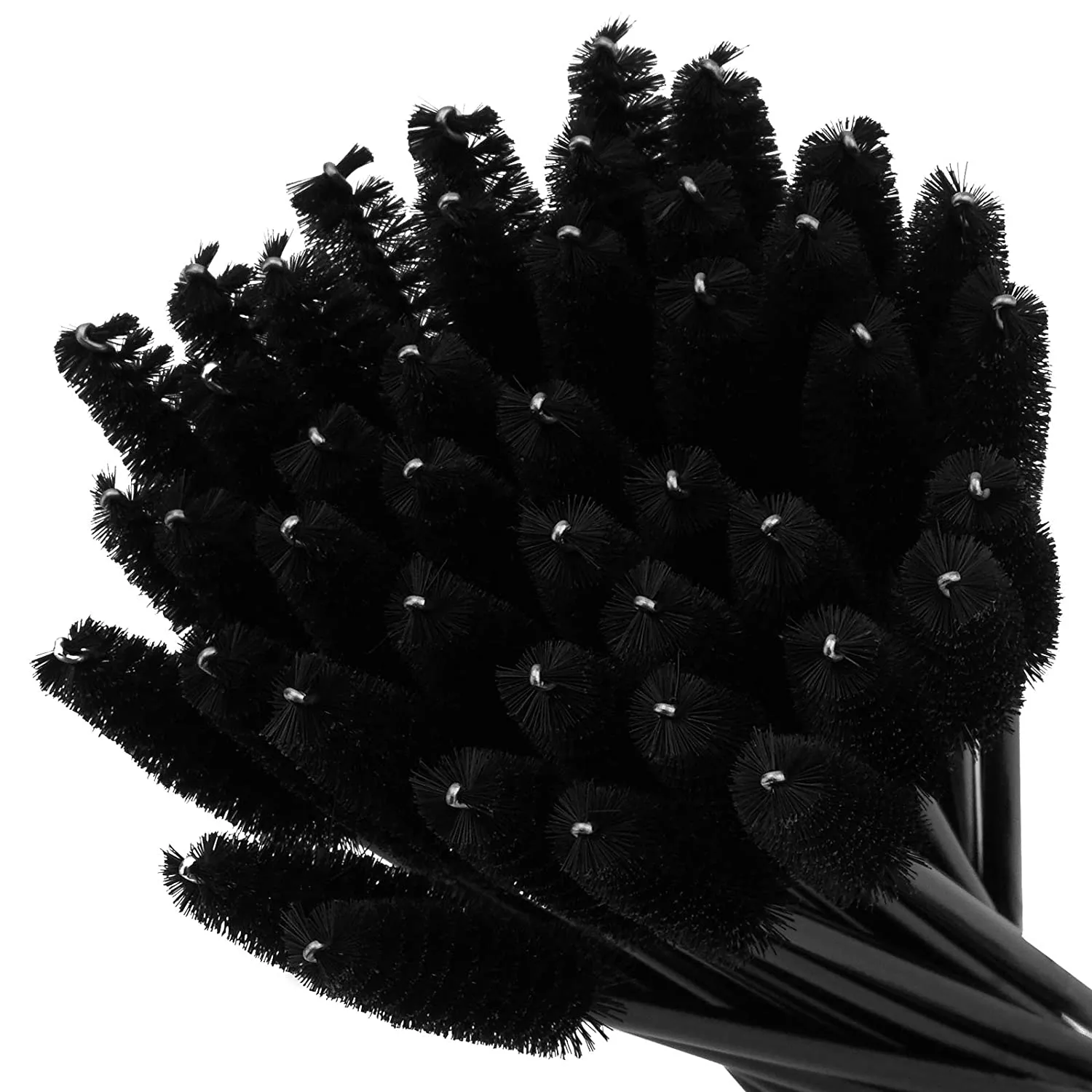 Cuttte 100pcs Disposable Mascara Brushes Wands with Container, Eyelash Brush Spoolie Brushes for Eyelash Extensions and Mascara Use