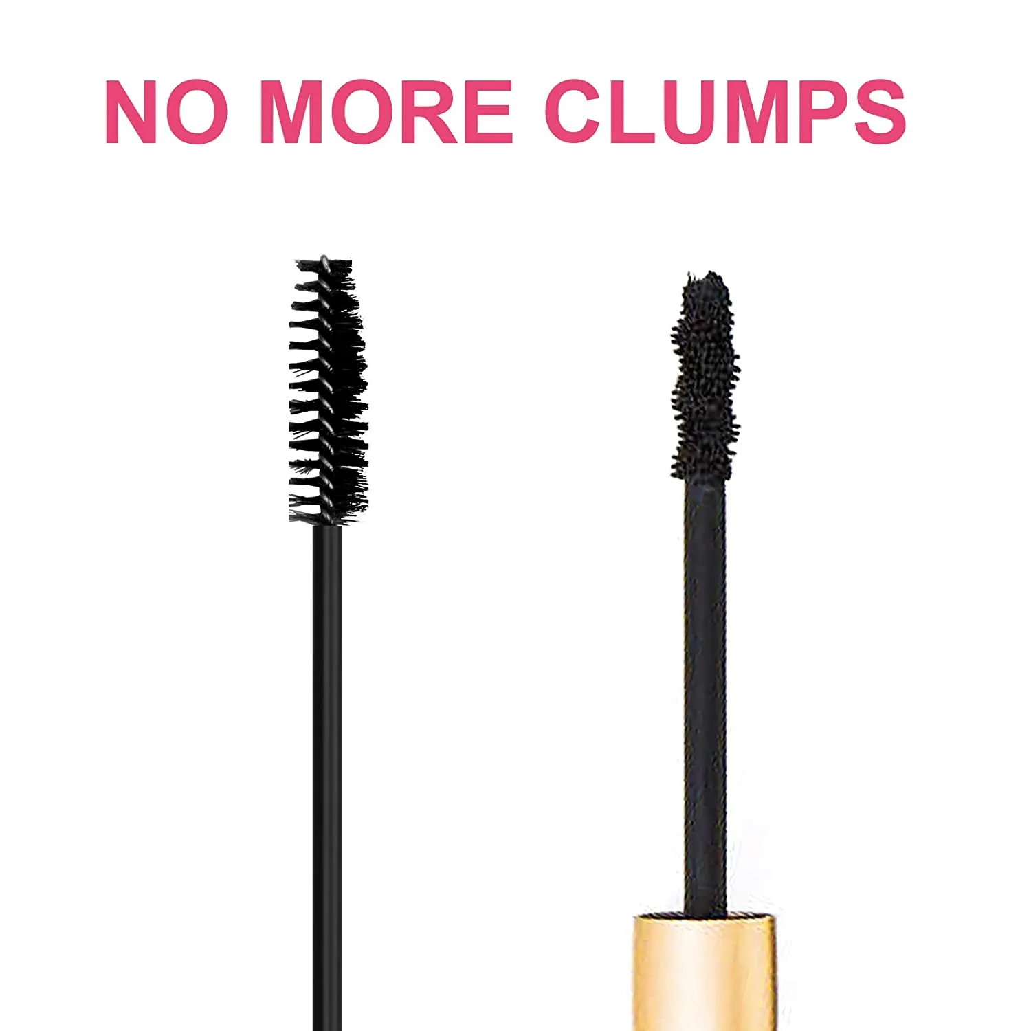 Cuttte 100pcs Disposable Mascara Brushes Wands with Container, Eyelash Brush Spoolie Brushes for Eyelash Extensions and Mascara Use