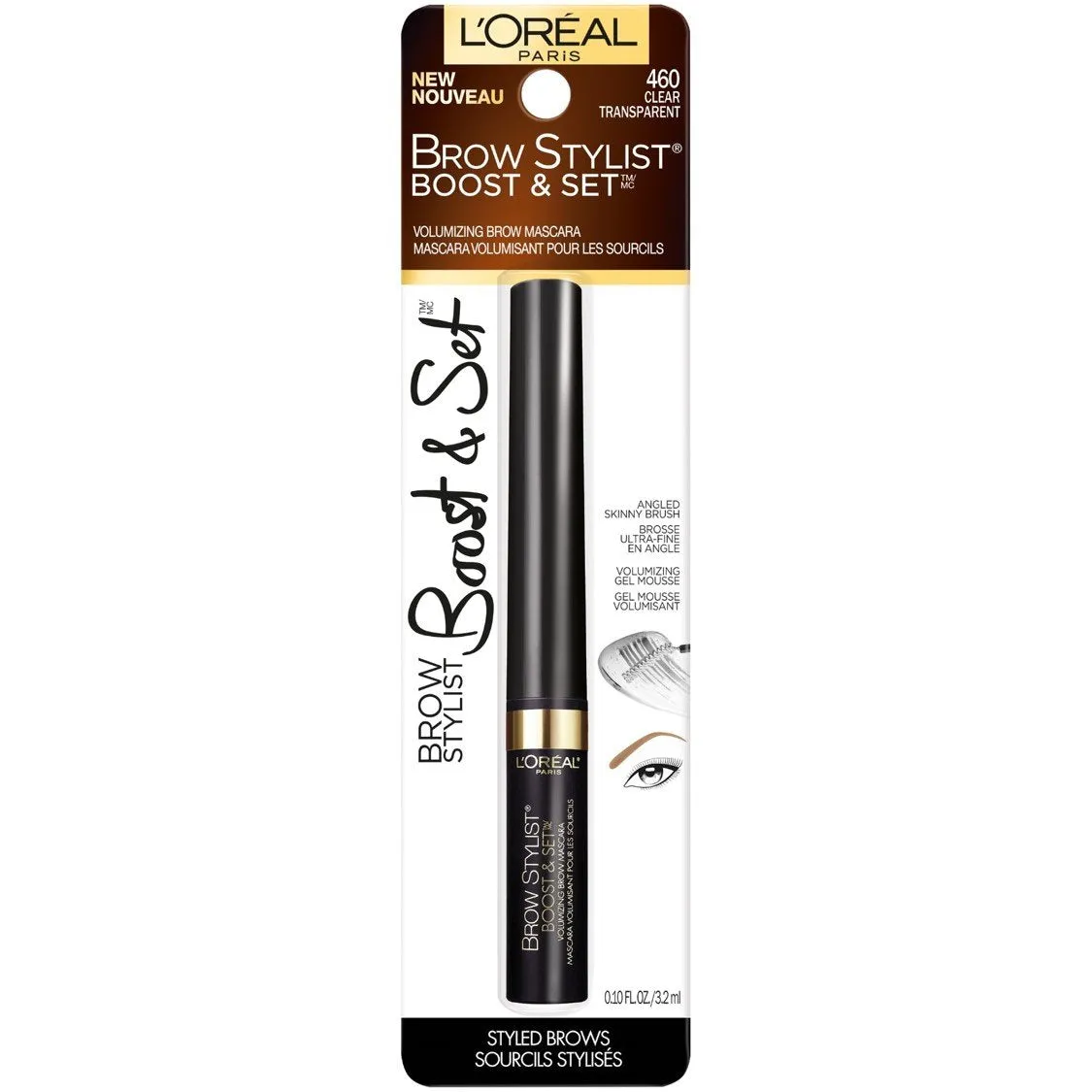 L'Oreal Paris Cosmetics Brow Stylist Boost & Set Brow Mascara,