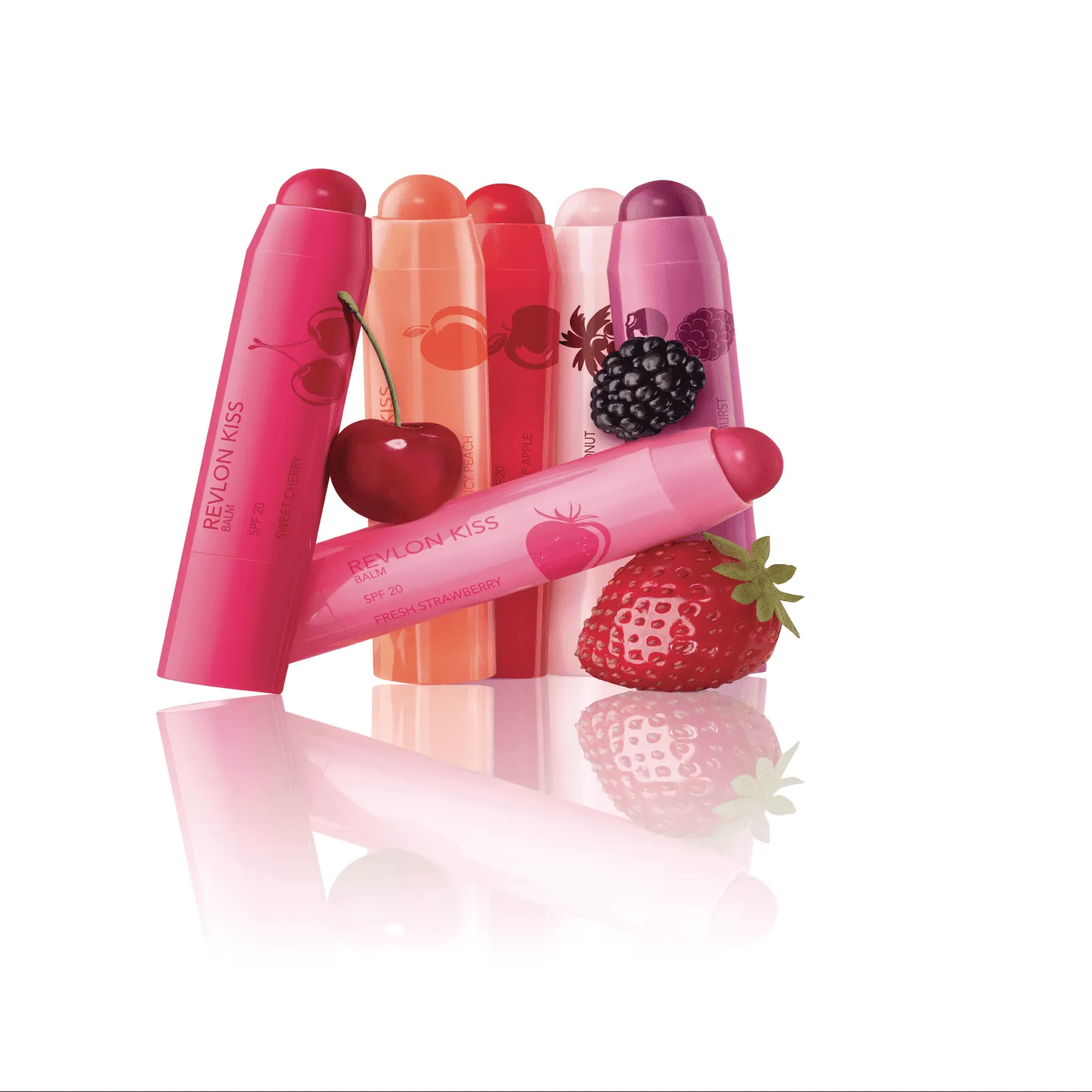 Revlon Kiss Exfoliating Lip Balm, SPF 20, Sweet Cherry, Value Pack